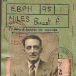 Photo and part of National Identity card of Ernest Miles