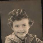 This is a photograph my mum sent to my dad of me. I was aged about 2 and a half years old.