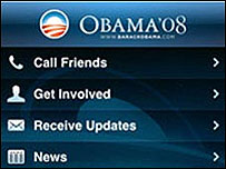 O aplicativo para iPhone criado para a campanha de Obama