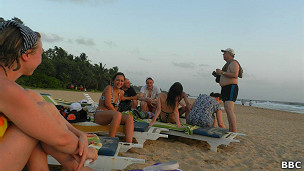 Tourists in Sri Lanka