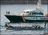 Imigrantes chegam a Tenerife