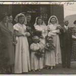 July 1941 — This photograph is of the wedding of Gunner Norman Paley and May. Norman was with 70th Field Regiment Royal Artillery and was posted to 1 R.H.A. C.M.F. May 1942