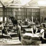 Vocational training course as joiner Leeds after returning from India in 1939 before war broke out. George Irving Beck is shown next to desk on the right hand side.
