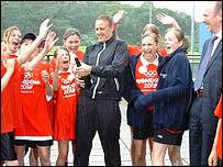 Karen Pickering and Roger Fennemore celebrate.