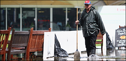 The drainage outside the ground is not so good