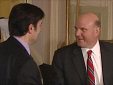 Robert Peston with Steve Ballmer