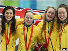 Australia's 200m freestyle relay gold medal winners