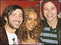 Aaron with Leona Lewis and Will Young