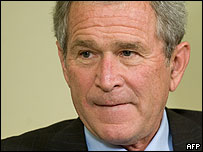 O presidente George W. Bush