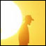 Shade of a man beside the Sun