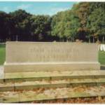 Autumn leaves falling at Oosterbeek (Arnhem) Commonwealth War Graves Commission cemetery. Had the soldiers who were laid to rest in this cemetery succeeded they would have entered Germany by avoiding the Siegfried Line. 'Their Name Liveth Evermore'