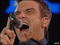 Singer Robbie Williams