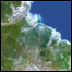 Foto de satélite de parte da Floresta Amazônica