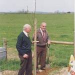 Planting the new Ash tree in 1992