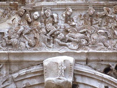 Arch of Constantine, panel depicting the Battle of Milvian Bridge