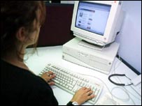 Woman at computer