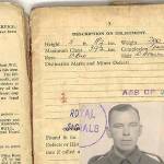Stanley Lakin from his 'soldiers service and Pay book'