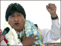 O presidente da Bolívia, Evo Morales