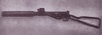 Sten gun with silencer