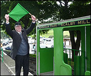 Guard, Phil Hart, at Scarborough's North Bay Railway