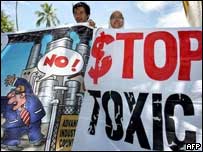 Manifestantes protestam em Bali