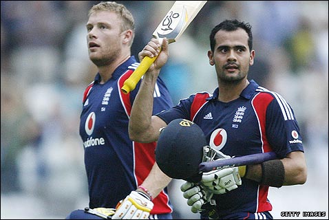 Andrew Flintoff and Owis Shah