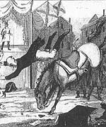 Man falling from horse