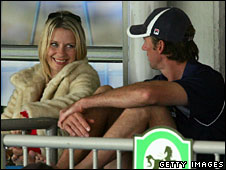 The McGraths, watching cricket in March 2005