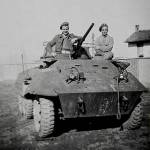 This photograph was taken at the Rimini Barracks outside Turin. Geoff Woodcock (from St Martins, Oswestry)is on the right and I, reg Bowyer, am on the left.
