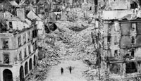 The bomb-shattered streets of Falaise