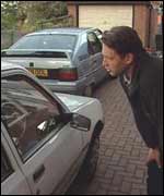 Chris Packham confronting Mr Kent in his car