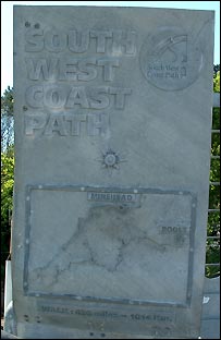 Map of the South West Coast Path