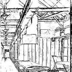Home Sweet Home - Shirakawa. My bed was the one on the right and the heavy roof beams provided reinforcement against the earth tremors which would occur 2 or 3 times each month.