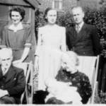 Marcella Taylor, Irene Sutcliffe, Wilfred Clifford Taylor, Joseph Taylor, Mary Taylor, Mark Sutcliffe, 34, Boardman Street, Eccles, Manchester, circa 1949