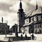 The town church from the direction of the market place. Zwittau.