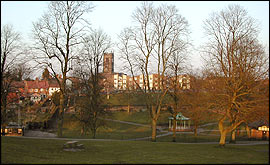 Whitchurch skyline from Jubilee Park