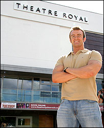 Nick Aldis stands outside the Theatre Royal.