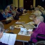 Members of Astley Lunch Club during a war memories session