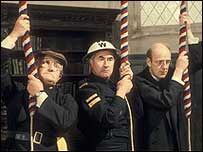 Edward Sinclair, Bill Pertwee and Frank Williams.