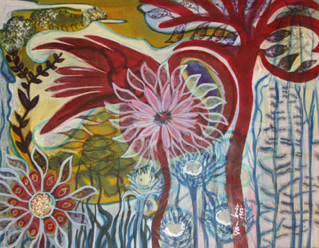 Painting by Stan Jones, whose work has been inspired by the words of Dylan Thomas