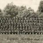 The first post-war official photo, taken at Ferndorf. See below for surnames of all concerned
