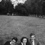 A friend, Pauline with Alan Locke in Russell Park, The Embankment, Bedford. c.1944