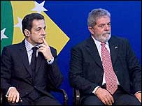 Lula e Sarkozy no Rio de Janeiro