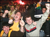 Football fans in Sydney during the World Cup