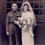 The wartime bride and groom, Croydon 1940.