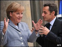 Angela Merkel e Nicolas Sarkozy