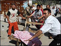 At least 51 people have been killed and 158 injured in an apparent triple suicide bomb attack on a key Shia mosque in Baghdad, police have said on the 07th April 2006