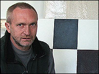 Simon Francis, in his studio