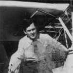 My Dad, Sid Bioletti, at RAF Buc Versailles, Paris, France 14 September 1947. Photograph sent to my mum: "myself & a French Flying Club Monoplane"