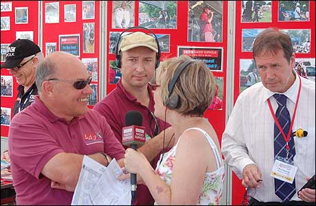 Lesley Dolphin broadcasting live